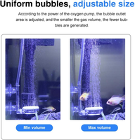 Diffuseur de Disque à Bulles Nano Ultra-Fines pour Aquarium avec 2 Ventouses Puissantes pour Pompe à Oxygène de Bassin à Poissons - Vente en Gros