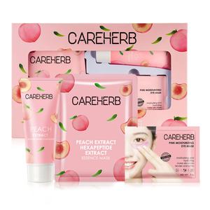 Productos Coreanos Orgánicos para el Cuidado de la Piel con Niacinamida Blanqueadora, Set de Cuidado de la Piel Peach con Limpiador Facial, Mascarilla y Mascarilla para Ojos - Product Image 1