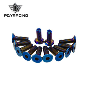 PQYRACING Tornillos de montaje para volante M5x15L, cabeza plana, cabeza redonda, de acero, para reemplazo y reparación - Product Image 1