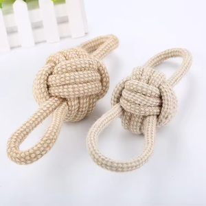 Jouet pour chien en coton tressé en forme de 8, durable, résistant aux morsures, pour le nettoyage des dents, jouet interactif, vente en gros - Product Image 5