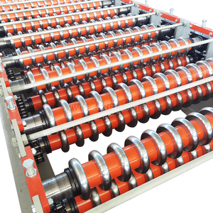 Dachplattenmaschine Verzinkter Stahl Zink-Metallprofil Wellblech-Herstellungsmaschine für Dachplatten-Rollformung - Product Image 5