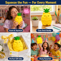 Grandes peluches ananas en TPR, ultra-douces, à récupération lente, jouet réaliste à presser en forme de fruit, anti-stress, jouet sensoriel pour filles
