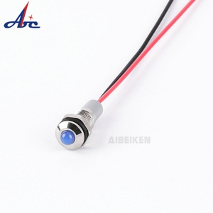 Thí điểm đèn <span class=keywords><strong>LED</strong></span> 8mm 3V 5V 6V 12V 24V 220V <span class=keywords><strong>LED</strong></span> kim loại chỉ số ánh sáng bóng đèn tín hiệu màu đỏ màu xanh lá cây màu xanh da cam trắng với 20cm cáp - Product Image 3