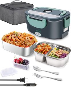 Electric Lunch <b>Box</b> Cheap Wholesale 110V/220V Portable Bento Heated LunchBox Leak Proof Food 2 in 1 for Car and Home - Product Image 1