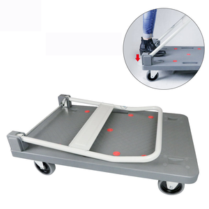 150-250KG Chariot à plate-forme robuste pliable à <span class=keywords><strong>4</strong></span> roues avec roues pivotantes pour le déplacement de la cargaison - Product Image 4