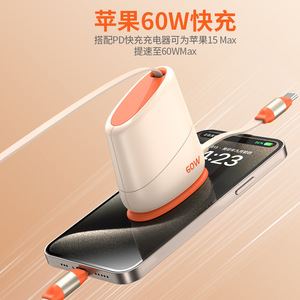 Thuận Tiện Duy Nhất Kéo 100W 5A Nhanh Chóng Sạc USB 3.1 Có Thể Thu Vào Cáp Dữ Liệu Cho Máy Ảnh Điện Thoại Di Động Cao Hiện tại Máy Tính Để Bàn - Product Image 3