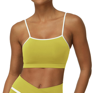 Soutien-gorge sans bretelles couleur chair, moulant, pour l'été, la course, le sport, antichoc, gilet de fitness - Product Image 1