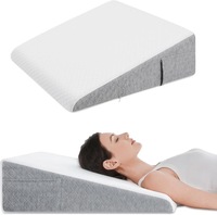 Coussin de lit triangulaire réglable à double couche en mousse à mémoire de forme déchiquetée, soutien doux, idéal comme dossier ou oreiller de sommeil
