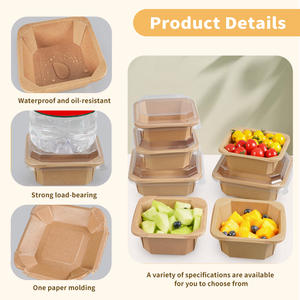 Jiehui จานทรงแปดเหลี่ยมขนาด300มล. 1200มล. สำหรับใส่เค้กจาน<span class=keywords><strong>ไก่</strong></span>ทอดแบบใช้แล้วทิ้งโลโก้ออกแบบได้ตามต้องการ - Product Image 2