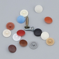 Phillips Drive décoratif en plastique Pvc noir blanc couvercle à vis vis à tête ronde autocollants couvercle en plastique