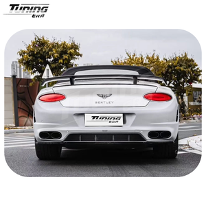 Kit de carrocería estilo M de fibra de carbono seco para Bentley <span class=keywords><strong>Continental</strong></span> GTC GT 2019 + parachoques mejorados guardabarros de capó de motor Spoiler Canards - Product Image 6