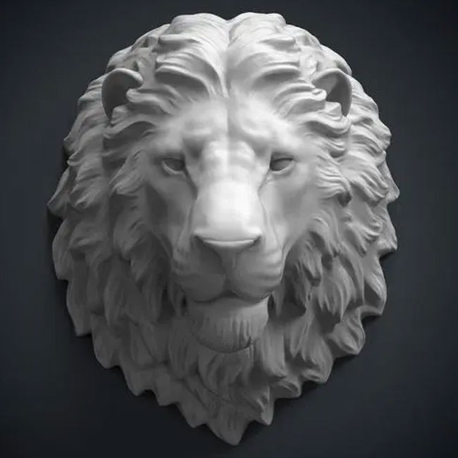 High quality white marble lion statue animals outdoor large natural wall carving of a lion in white marble statue