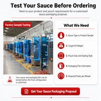 Machine automatique de remplissage et d'emballage de sachets de sauce tomate et de ketchup
