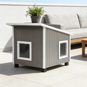 Duurzaam honden- en kattenhuis van hout, geschikt voor alle seizoenen, eenvoudige montage - Product Image 5