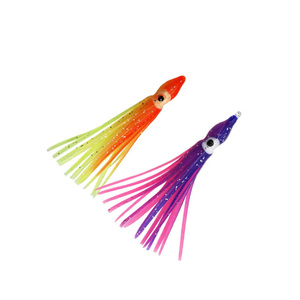 Señuelo de Pesca de Plástico Suave para Pesca de Arrastre con Faldas de Pulpo y Faldas de Calamar Luminosas - Product Image 1