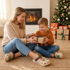 Calzado Infantil de la Serie Navideña Yearning, EVA Impermeable, Transpirable, Ecológico, Ligero, para Uso en Interiores y Exteriores, Antideslizante - Product Image 3