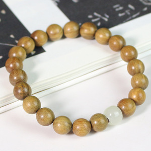 Green Sandalwood <b>Bracelet</b> 8mm Single Strand 22 Beads Unisex New Chinese Style Jewelry Gift - Product Image 4