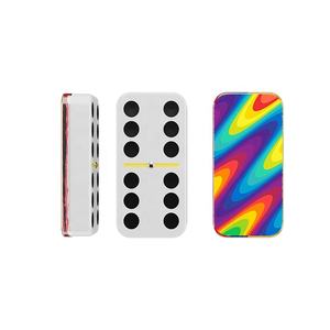 Ensemble de jeu de famille Double Six <span class=keywords><strong>Domino</strong></span> personnalisable Dominos en acrylique double couche imprimé UV avec coin R - Product Image 1