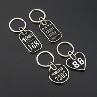 Schwarzer Emaille-Metall-Schlüsselanhänger mit individuellem Logo, rund, Herz, Haus, Hundemarke, Schlüsselring, Werbegeschenk, Schlüsselkette