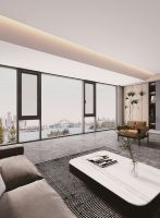DEEZON Fenêtre à auvent moderne en verre trempé, insonorisée, à commande manuelle par chaîne, certifiée Energy Star, pour cuisine, villa, hôtel, salle de bain, avec persienne