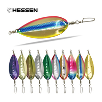 Leurre de pêche OEM 108mm Jet Dodgers en acier inoxydable, cuillère métallique lourde pour eau salée et lac, pour saumon, thon, truite, requin, zander, brochet