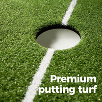 Tapis de putting d'entraînement intérieur Konday Tour Grade avec retour automatique de balle, sensation réaliste de gazon vert, 8,5 pi x 1 pi