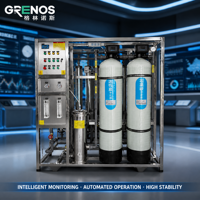 Système de filtration d'eau par osmose inverse industrielle 1000LPH 2000LPH avec contrôle automatique PLC, machine de traitement d'eau pure RO
