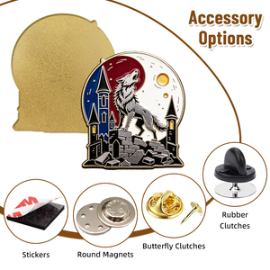 Pins metálicos personalizados <span class=keywords><strong>de</strong></span> criaturas góticas, adhesivos para teléfonos, calcomanías <span class=keywords><strong>de</strong></span> insignias <span class=keywords><strong>de</strong></span> monstruos <span class=keywords><strong>de</strong></span> fantasía oscura, broches <span class=keywords><strong>de</strong></span> esmalte, envío rápido, MOQ bajo - Product Image 2