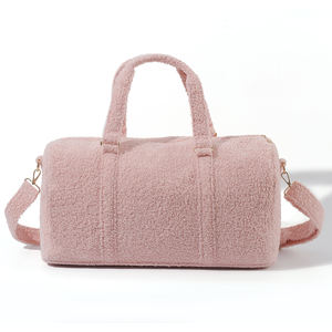 Sac de voyage fourre-tout pour filles, musette rose de week-end, super mignon, en <span class=keywords><strong>peluche</strong></span>, pour enfants, nouvelle collection hiver - Product Image 2