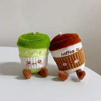 Porte-clés en peluche en forme de tasse à café 3D, mignon, doux, durable, design Kawaii, cadeau pour la rentrée scolaire, souvenirs de mariage