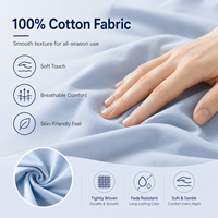 Parure de draps en coton 100% personnalisée, drap-housse doux, respirant, respectueux de la peau, textile de maison, ensemble de literie OEM ODM