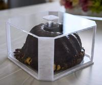 Boîte de rangement en acrylique gris marbré, plat à gâteau carré personnalisé en usine
