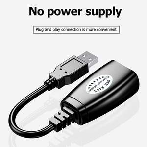 SYONG USB sur Ethernet Extender vers <span class=keywords><strong>Rj45</strong></span> adaptateur 50m/164ft pour <span class=keywords><strong>Cat</strong></span> <span class=keywords><strong>6</strong></span>/6e/5/5e pour ordinateur portable PC téléphone portable clavier U disque imprimante - Product Image 3