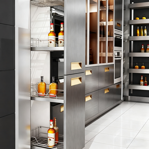 Mobile da <span class=keywords><strong>Cucina</strong></span> in Legno Personalizzato a Forma di L, Progetto Alberghiero in Compensato Impiallacciato, Design Speciale di Isola e <span class=keywords><strong>Pensili</strong></span> da <span class=keywords><strong>Cucina</strong></span> - Product Image 2