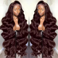 Perruque Lace Front Haute Densité Body Wave HD Lace Sans Colle Pré-Pluckée Couleur Marron Ligne de Cheveux Naturelle Cheveux Humains Bruts Brésiliens