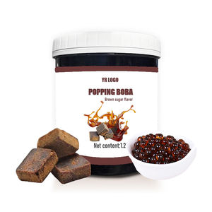 Perles de Boba Éclatantes au Sucre Roux de Qualité Supérieure pour Bubble Tea, Garniture pour Boissons en Bouteille, Vente en Gros, Boba Éclatantes Commerciales Premium - Product Image 1