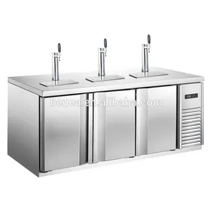 Refrigerador vertical para cerveja, refrigerador vertical, máquina de cerveja, refrigerador, 72" com 3 portas e 3 torneiras