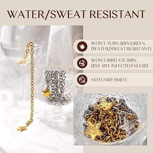 Collier pendentif de mode pour femme, bijoux fins, ensemble de colliers en acier inoxydable, bijouterie étoile - Product Image 2