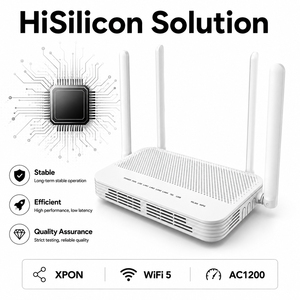 เราเตอร์ ONU XPON มือสอง รองรับ WiFi5 แบบ Dual Band AC1200 4GE 1TEL 1USB พอร์ต 2.4G 5G โมเด็มออปติคอล รองรับ OMCI TR069 สำหรับ FTTR FTTX - Product Image 2