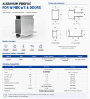 Puertas y Ventanas de Perfil de Aleación de Aluminio Industrial Serie 6000 con Servicios de Soldadura y Corte