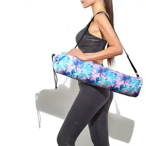 Canvas Yoga Mat Aufbewahrung tasche mit großer Tasche für extra dicke Yoga matte