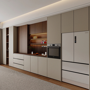 خزانة جانبية عصرية فاخرة مخصصة من سبائك الألومنيوم مع وحدة تخزين مطبخ متميزة - Product Image 2