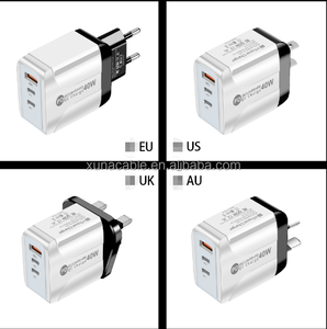 40w EU US UK Charging Head 2PD + USB Charger PD Phone Charger Type-c Adapter pour <span class=keywords><strong>iphone</strong></span> 17 16 15 14 <span class=keywords><strong>13</strong></span> 12 - Product Image 5