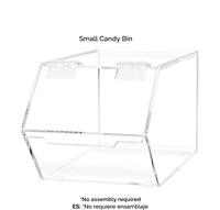 Poubelle en acrylique personnalisée en plexiglas, organisateur de distributeur de bonbons transparent, contenant pour friandises au chocolat, bonbons et collations