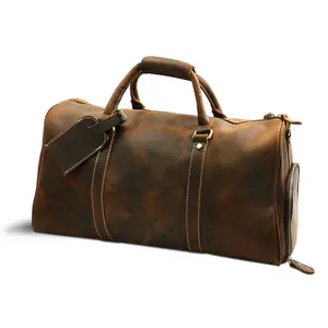 Tùy chỉnh Weekender qua đêm túi da không thấm nước hành lý túi Du Lịch VaLi Túi Duffel cho nam giới