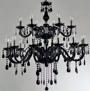 Lampes de lustre tendance Bougie de fumée noire Lustres en cristal uniques modernes à 11 lumières pour salle à manger - Product Image 4
