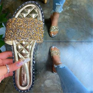 Sandales plates brillantes pour femmes, tongs d'été scintillantes, chaussures décontractées de plage - Product Image 5