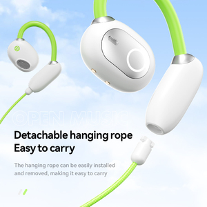 M80 <strong>Neckband</strong>/Ear Hook <strong>Earbuds</strong> Sports Detachable <strong>Neckband</strong> Wireless Earphones with Panoramic Stereo Sound and and Battery Display - Product Image 3