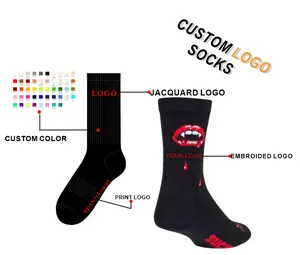 NO minimum order quantity high Quality OEM Custom logo sucks socks design your own socks sox