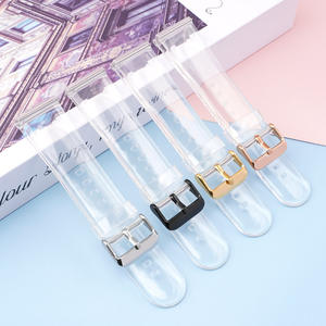 Bracelet de montre transparent 20mm 22mm Bracelets de montre intelligents à dégagement rapide pour Samsung Galaxy Watch <span class=keywords><strong>4</strong></span> Bracelets de montre en PVC pour <span class=keywords><strong>Huawei</strong></span> - Product Image 2